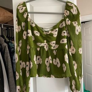 astr puff sleeve top